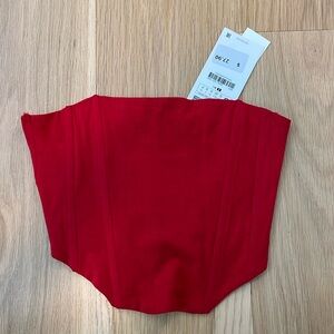 Red Zara Corset tube top